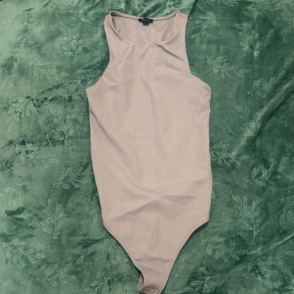 Grey Sleeveless Bodysuit